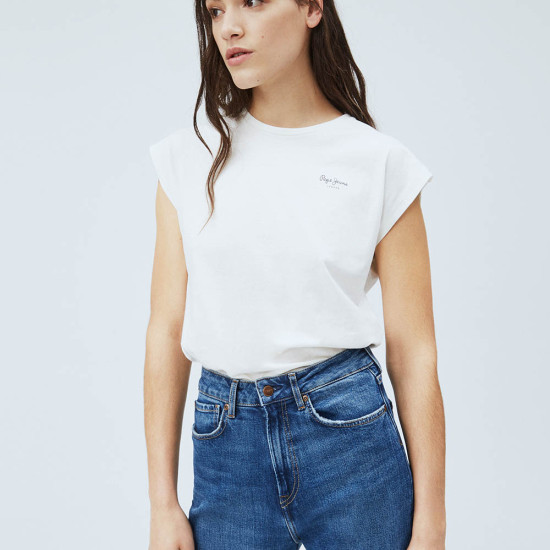 Pepe Jeans Γυναικεία κοντομάνικη μπλούζα Bloom Basic T-Shirt With Logo